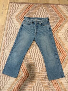 Buck Mason Men’s Full Saddle Blue Straight-Leg Jeans
